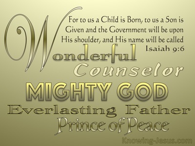 Isaiah 9:6 Unto Us A Child Is Born (gold)